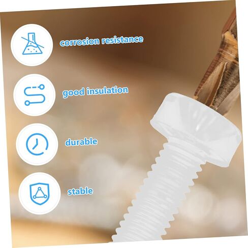 Cabilock 100pcs مسامير بلاستيكية مستديرة للأثاث يسهل تثبيت مسامير متقاطعة عزل وخفيفة الوزن ومقاومة للمعدات المكتبية والإلكترونيات in Saudi Arabia