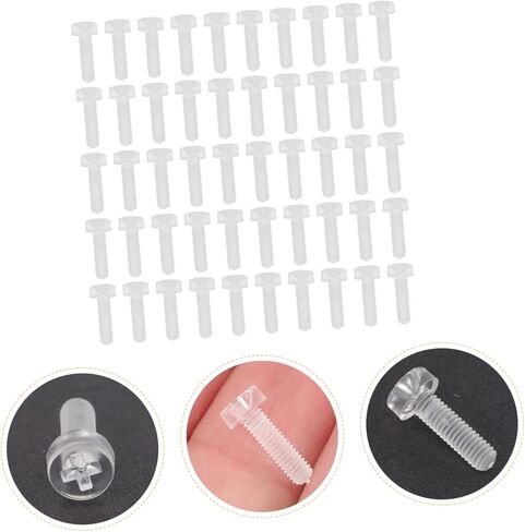 Cabilock 100pcs مسامير بلاستيكية مستديرة للأثاث يسهل تثبيت مسامير متقاطعة عزل وخفيفة الوزن ومقاومة للمعدات المكتبية والإلكترونيات in Saudi Arabia