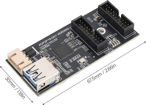 بطاقة توسيع USB 3.2 GEN1 ، محول رأس اللوحة الأمامية 19pin ، محول ، لأجهزة متعددة ، مع USB 3.2 إلى بطاقة توسيع مزدوجة 19Pin in Kuwait