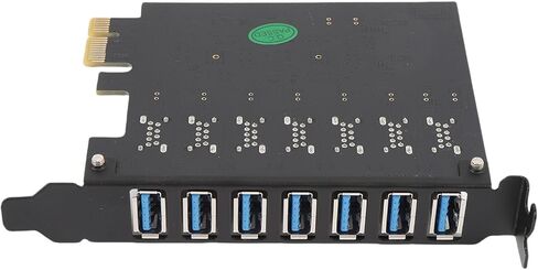 7 منافذ بطاقة توسيع USB 3.0 PCIE ، نقل بيانات 5 جيجابت في الثانية ، تقنية UASP ، على الوقاية الحالية ، تبديد الحرارة ، متوافق مع 10 11 in Kuwait