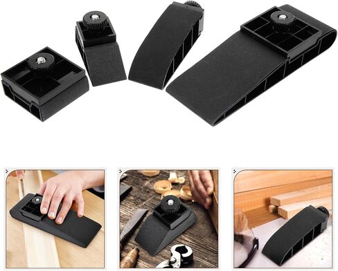 Angoily 1set Sandpaper Block Sander for Efficient Sanding Hard Reach Areas and Flat Compact Handheld Manual Tool for Woodworking and Automotive Projects in Saudi Arabia