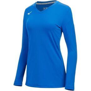 Mizuno Women's Balboa 6 Long Sleeve Volleyball Jersey, Royal, Large