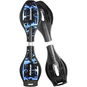 RipStik Caster Board, Deluxe Junior Rip Stick with Illuminating Wheels for More Excitement,Fun and Visibility, Ripstick Skateboard for Kids 8+ (Blue A)