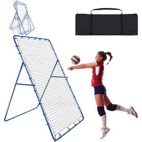 Volleyball Rebounder Net Volleyball Bounce Back Net Volleyball Rebounder Baseball Throwing Trainer for Kids Adults Pitching Training Practice Soccer Softball Pitcher Sports Equipment