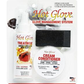 Hot Glove Break-in Kit Glove Care Management System - Break in Kit for Baseball and Softball Gloves