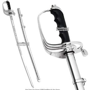 Military US Army Officer Saber Ceremonial Steel Sword Replica Engraving w/Carrying Bag