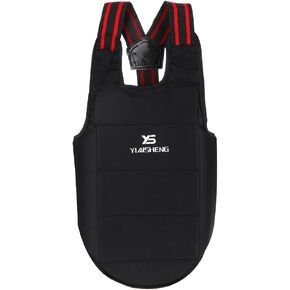 Karate Chest Protector Lightweight Karate Waistcoat Karate Chest Guard for Martial Arts Training, Karate Vest for Adults Children