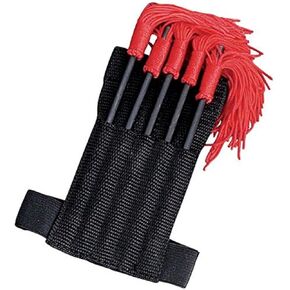 Ace Martial Arts Supply Set of 5 Ninja Throwing Spikes with Wrist Sheath