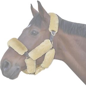 ECP Merino Sheepskin Halter Fleece Set for Horse Protection and Relief, 9 Pieces