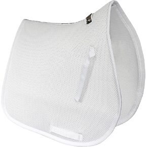 ECP Equine Comfort Products 3D Air Ride All-Purpose English Saddle Pad, Full Size White