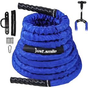 Battle Ropes,Ropes for Working Out, Battle Rope for Home Gym with Cover, Steel Anchor & Strap Included, Heavy Ropes for Exercise Training - 1.5/2 Inch…