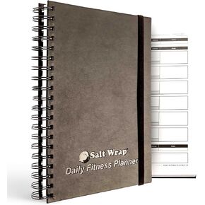 SaltWrap Daily Fitness Planner – Workout Planner & Log Book – Exercise Gym Notebook – Wellness, Health, Nutrition, and Food Plan Tracker – Weight Loss Goal Tracking (Daily + Weekly)