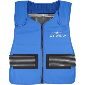 Phase Change Cooling Vest by Icy Wrap for Men & Women, Hot Weather, Ice Reflective Vest with 30 PCS Ice Packs, High Tech Phase Change PCM material, stays cold for 5-10 hrs.