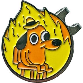 This is Fine Meme Golf Ball Marker with Magnetic Hat Clip - Funny Golf Gift for Men, Kids - Golf Accessories and Gifts