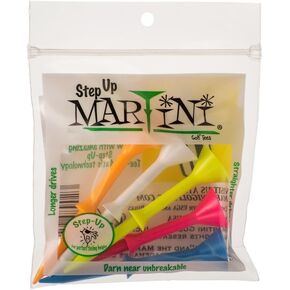 Martini 3 1/4" Step-Up Assorted Golf Tees- Pack of 2 (10 Tees)