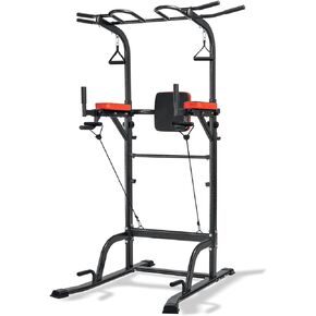 Power Tower Pull Up Bar Station Multi-Function Adjustable Strength Training Equipment Home Gym Strength Training Workout Equipment 440LBS