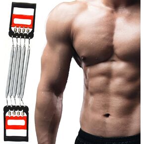 Ihuniu Chest Expander | Hand Gripper Arm Pull Bar Arm Muscle Chest Exerciser for Men with 5 Springs