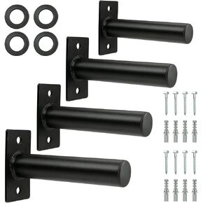 Wall Mounted Weight Plate Holder, Fit 2inch Olympic Weight Plates, with Protective Rubber Pad, Max Weight Capacity 300 lb, Mounting Hardware Included