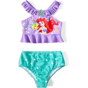Disney Princess Toddler Girls One Shoulder Bow Tie Tankini Beach Swimwear Set