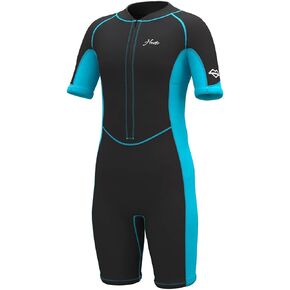 Hevto Shorty Wetsuit for Kids Boys Girls Toddler Youth 2mm Neoprene Short Sleeve Thermal Swimsuit for Swimming Snorkeling Surfing Diving