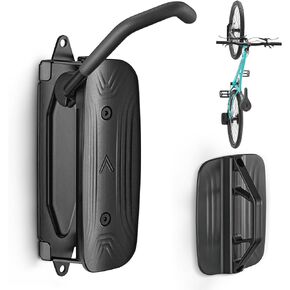 monTEK Swivel Bike Wall Mount, Bike Hangers for Garage, Wall Mount Bike Rack, Space Saving Sturdy Wall Bike Rack, Vertical Bike Rack Holds Up to 66 lbs - Bike Storage Rack for Garage, Black