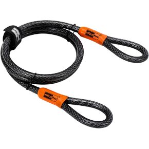 Bike Steel Cable,10mm Braided Steel Bike Cable Locks, Heavy Duty Anti-Theft Bike Cable Locks,Thick Security Steel Cable with Loop End for Scooter, Bike and U-Lock