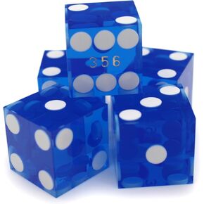 19mm Professional Casino Dice - Set of 5 Red dice - Razor Edge, Matching Serialized Set - Authentic Las Vegas Dice Experience for Craps and More from CGS in Saudi Arabia