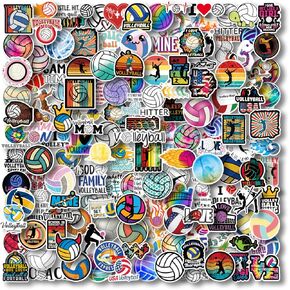 200 Pcs Volleyball Stickers for Water Bottle Volleyball Gifts for Teen Girls Volleyball Stuff