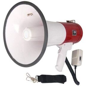 مكبر صوت بصوت عالٍ بقدرة 50 وات قابل لإعادة الشحن مع مكبر صوت محمول خارجي من نوع Siren Bullhorn in Kuwait