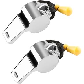 Whistle, Coaches Whistle with Lanyard, Whistle for Coaches, Whistle for Teachers, Stainless Steel Sports Whistles, Loud Crisp Sound Whistles Great for Coaches, Referees, and Officials