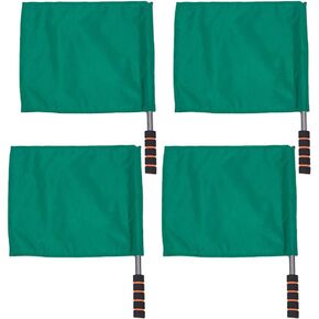 Soccer Flags Sports Official Flag Linesman Flags Marking Flag Landscape Flags Yellow Green Red White Color for Soccer Volleyball Football Tracks 4pcs (White) Soccer Gear