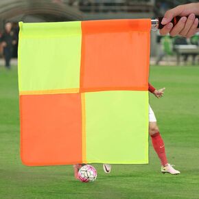 Excellent Health Equipment Referee Flag Football, 2-piece Referee Linesman flag and storage bag Sports Competition Football Football Hockey Training Special Patrol Show Official flag