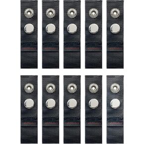 Boat Cover Snap Extender for Boat Canvas,Boat Cover Extensions,Black,Extension Sizes from 1" - Built in Finger Loops,10 Packs