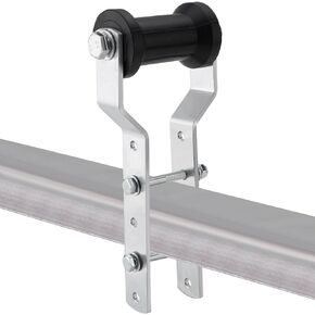 Adjustable Keel Roller with Panel Bracket Assembly, 5" Rubber Keel Roller, for 3" Wide Trailer Tongue