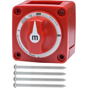 M Series Battery Switch 6006, Marine Battery Switch 48V 300A Power, for Boat Battery Single Circuit On/Off
