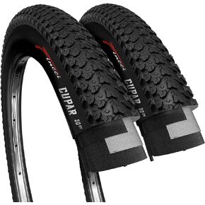 Fincci Pair 26 x 2.125 Inch Foldable Bike Tires 57-559 for MTB Mountain Hybrid Bicycle - Pack of 2 26x2.125 Tire