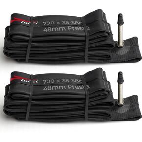 Fincci Bike Inner Tube 700x35c / 32c / 38c - Presta Valve Inner Tubes 48mm for Cycle Bicycle Bike Tire - Pack of 2