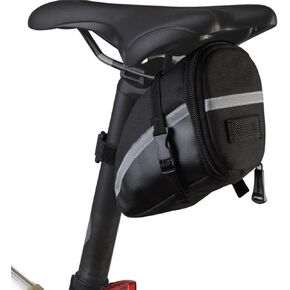 Bike Saddle Bag, Bike Bag Under Seat, Strap-on Cycling Wedge Pack, Bike Seat Storage Bag for Mountain Road Bikes, 1.2L