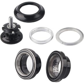 34mm Aluminum Alloy Bicycle Headset, Headset 28.6mm Straight Fork Bearing Steering Stem Bearings Accessories