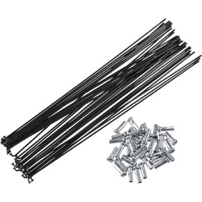 X AUTOHAUX 36 Pcs Bicycle Steel Spokes 14G Bike Spoke 250mm Length with Nipples for Most Bicycle