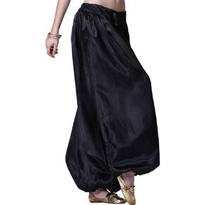 MUNAFIE Belly Dance Arab Carnival Satin Pants