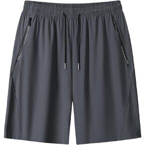 Boys Athletic Shorts Quick Dry Zipper Pockets Active Gym Workout Shorts 8-15 Years