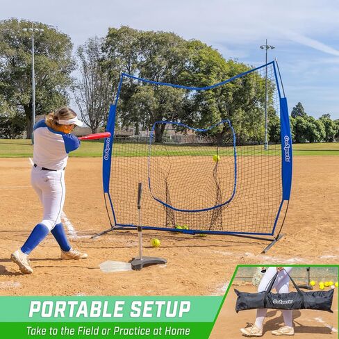 GoSports Team Tone 7' x 7' Baseball & Softball Practice Hitting & Pitching Nets in Team Colors in Saudi Arabia