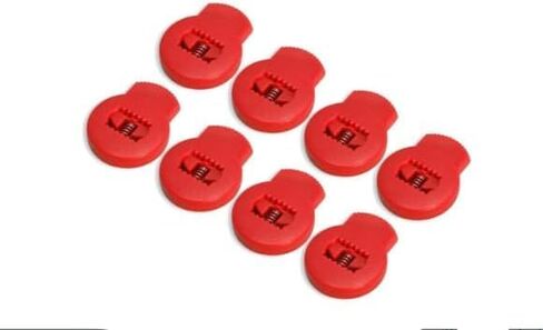8Pcs Red Glove Locks, Baseball Glove Lace Locks, No More Knots Required, Universal Fit for Baseball and Softball Gloves, Mitt Accessories，Baseball and Softball Mitt Lace in Saudi Arabia