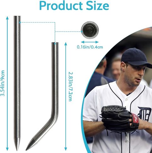 قفاز بيسبول بإبرة دانتيل - إبرة ربط متينة لإصلاح قفازات البيسبول والكرة اللينة - مجموعات من الدانتيل، رباط قفاز البيسبول، إبرة جلد، مجموعة ربط القفازات in Kuwait