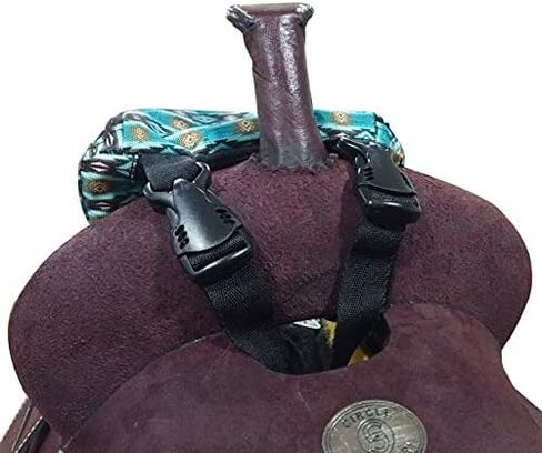 Showman Teal Southwest Design Insulated Nylon Saddle Pouch in Kuwait