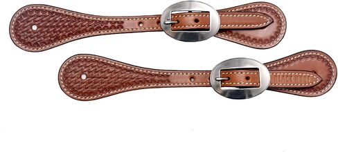 أحزمة جلدية مزخرفة بالسلة لراكبي الخيل | الرجال الغربيون، والنساء، وأشرطة تحفيزية ذات طبقة واحدة قابلة للتعديل in Kuwait