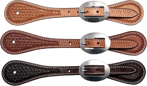 أحزمة جلدية مزخرفة بالسلة لراكبي الخيل | الرجال الغربيون، والنساء، وأشرطة تحفيزية ذات طبقة واحدة قابلة للتعديل in Kuwait