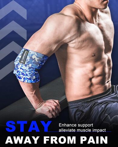 MANUEKLEAR Bench Press Elbow Sleeve Weightlifting for Men and Women, 40" Nylon Elbow Wraps for Weightlifting and Powerlifting in Saudi Arabia