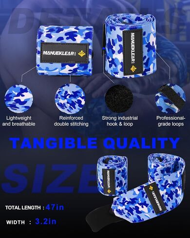 MANUEKLEAR Bench Press Elbow Sleeve Weightlifting for Men and Women, 40" Nylon Elbow Wraps for Weightlifting and Powerlifting in Saudi Arabia